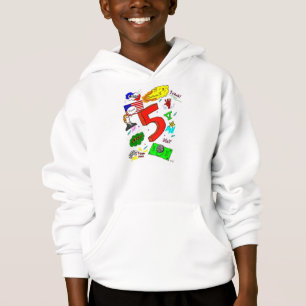 Sweatshirt à capuchon de cinq enfants
