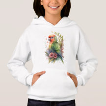 Sweatshirt à capuchon de perroquet pour enfants