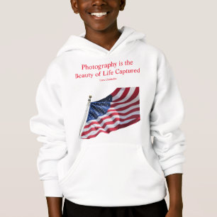 Sweatshirt à capuchon du drapeau américain de Ki