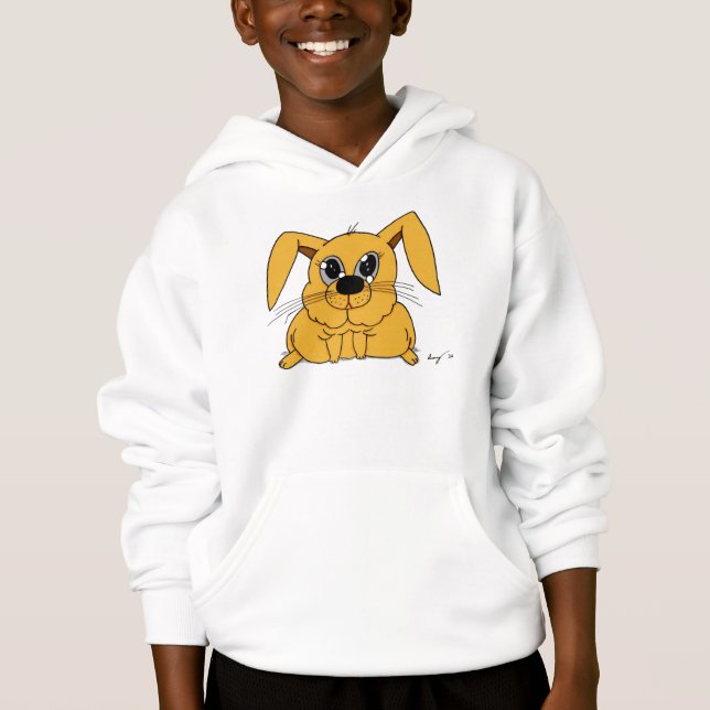Sweatshirt à capuchon pour les enfants de lapin gr (Devant)