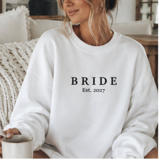 Sweatshirt à col ras du cou pour la mariée minimal