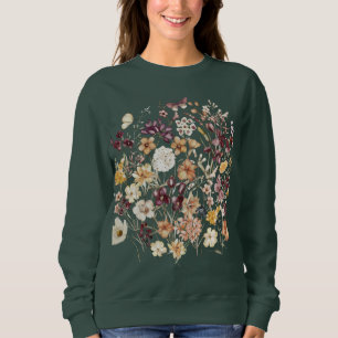 Sweatshirt à col rond vert pour femmes – Confortab