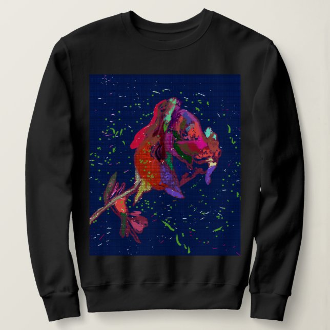 Sweatshirt à fleurs de couleurs vives (Design devant)