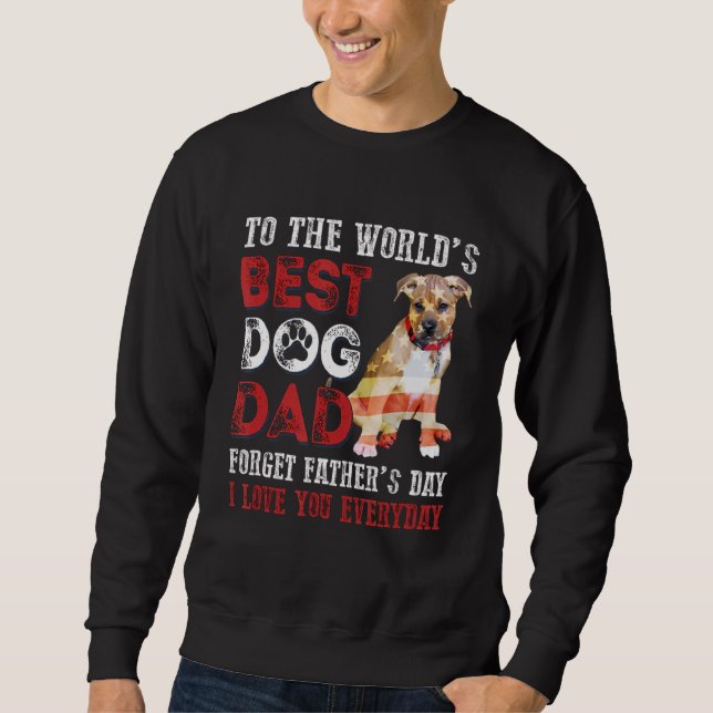 Sweatshirt À la meilleure Fête des pères de chien du monde pa (Devant)