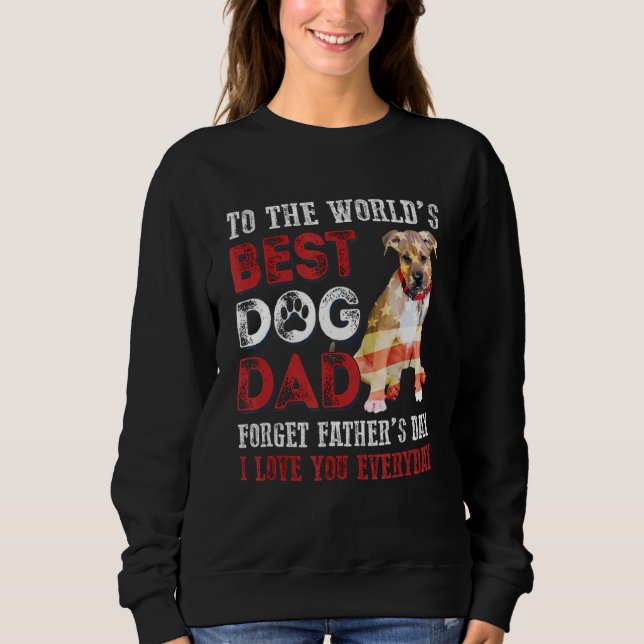 Sweatshirt À la meilleure Fête des pères de chien du monde pa (Devant)