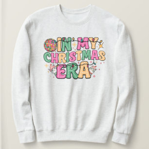 Sweatshirt À l'ère de Noël, chats rose vert