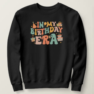 Sweatshirt À mon ère d'anniversaire Pastel Lettres Super