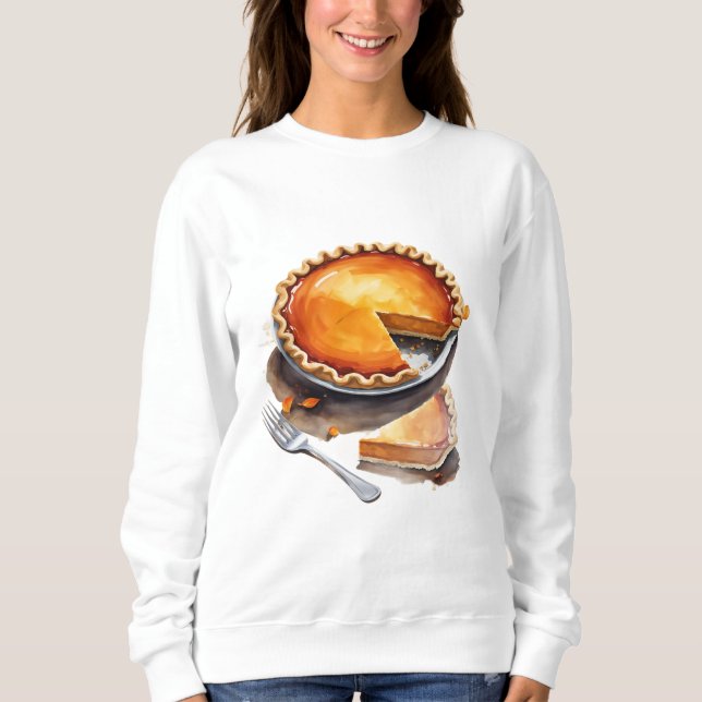 Sweatshirt à tarte Citrouille confortable pour aut (Devant)