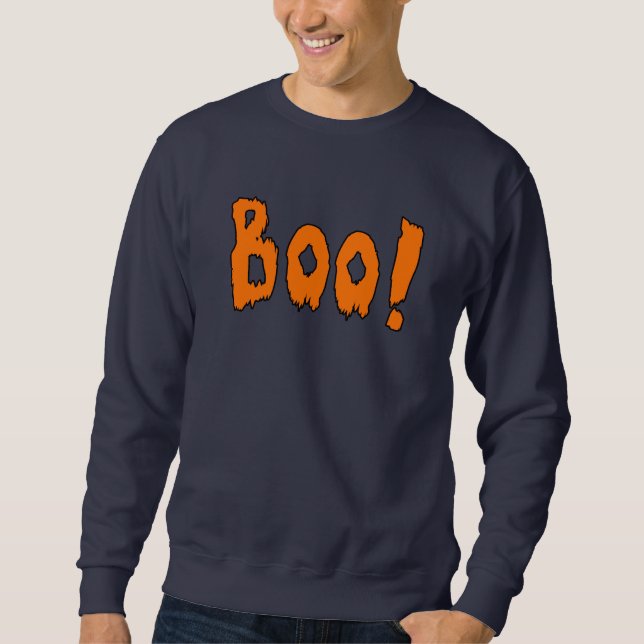 Sweatshirt à thème Boo Grey Halloween (Devant)