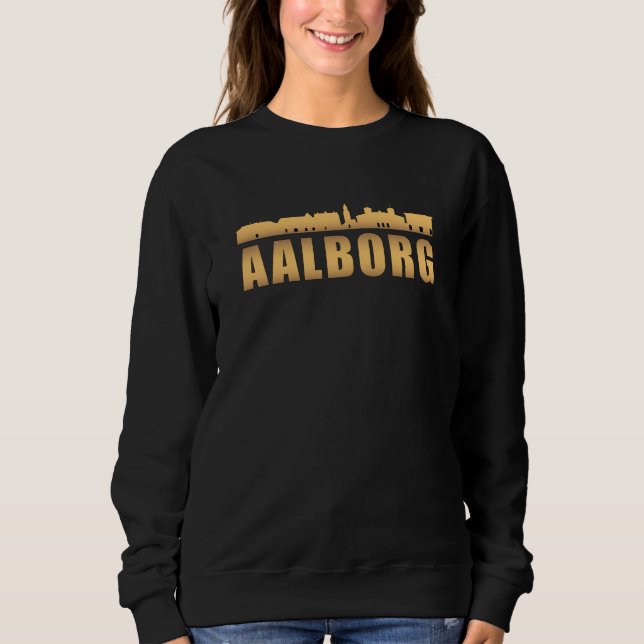 Sweatshirt Aalborg Denmark City Skyline Cityscape Funny Cadea (Devant)