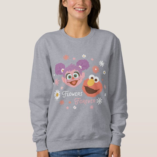 Sweatshirt Abby Cadabby & Elmo | Fleurs pour toujours (Devant)