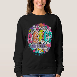 Sweatshirt ABCD 3e année Enseignant Rock Happy Back T