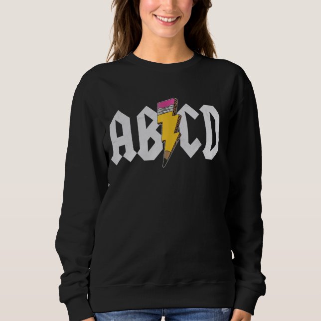 Sweatshirt ABCD Lightning Anglais Enseignant ABC Humour d'app (Devant)