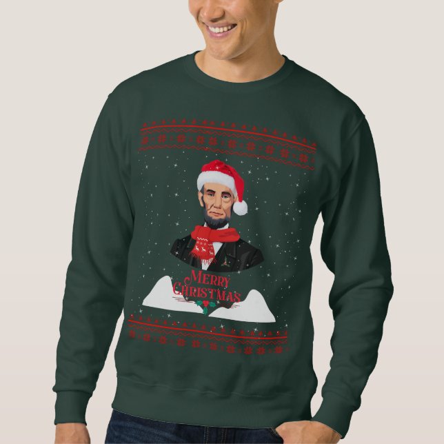 SWEATSHIRT ABE LINCOLN MERRY NOËL (Devant)