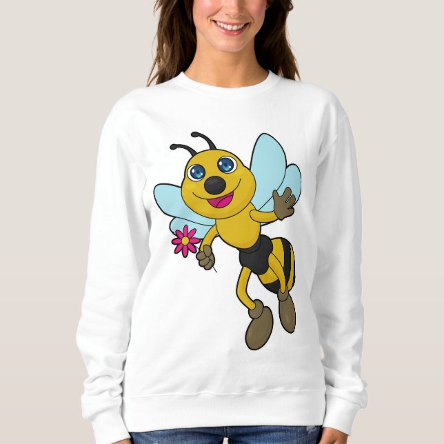 Sweatshirt Abeille à fleurs (Devant)