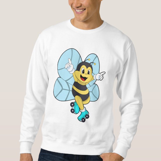 Sweatshirt Abeille à roulettes (Devant)
