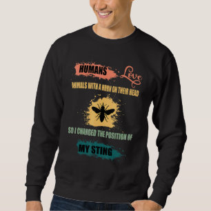 Sweatshirt Abeille Corn Bee Apiologiste Retro Beekeep