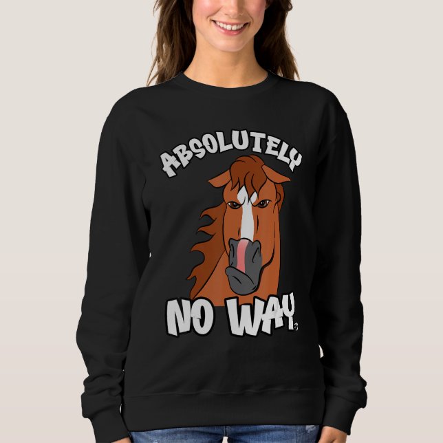 Sweatshirt Absolument pas grumpy chestnut blaze cheval débarr (Devant)