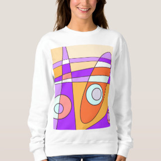 Sweatshirt Abstrait Surf Orange Purple
