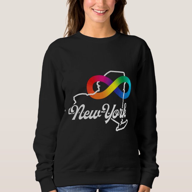 Sweatshirt Acceptation de l'autisme à New York (Devant)