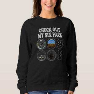 Sweatshirt Accessoire de six pack Pilote Aviation Volant Homm