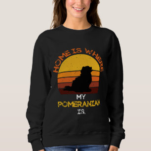 Sweatshirt Accueil Mon Poméranien Est Drôle Citation Chien Co