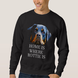 Sweatshirt Accueil Où Ma Rottie Est Le Devis Du Propriétaire 