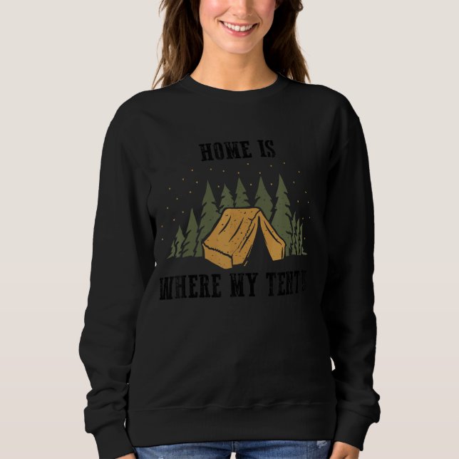 Sweatshirt Accueil Où Ma Tente Est 2 (Devant)