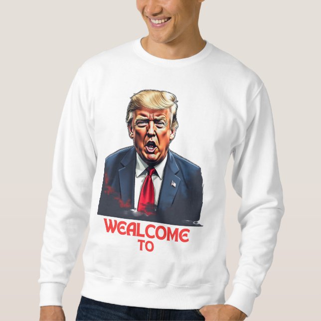 Sweatshirt accueil trump (Devant)
