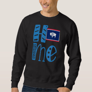Sweatshirt Accueil Wyoming En Lettres En Bloc