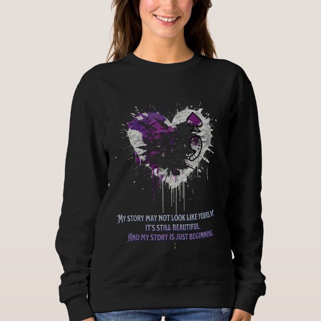 Sweatshirt Ace Asexual My Story May Not Look Like Yours  ver  (Devant)