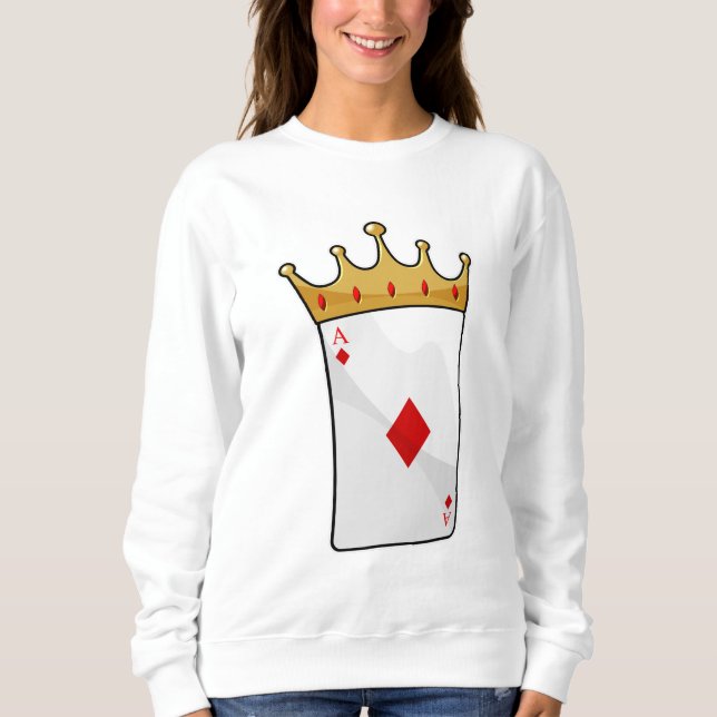 Sweatshirt Ace diamant avec Couronne (Devant)
