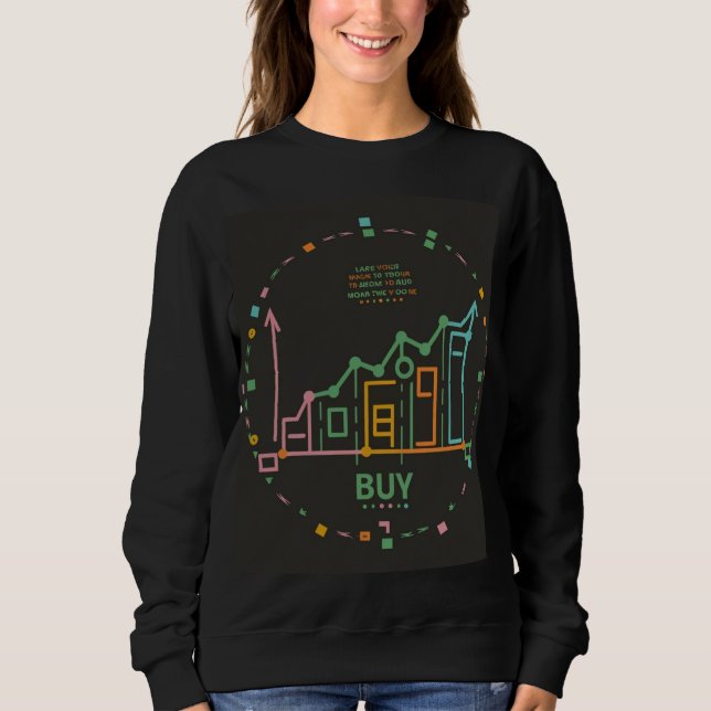 Sweatshirt Acheter Low, Sell High - Bull & Bear Trading T-Shi (Devant)