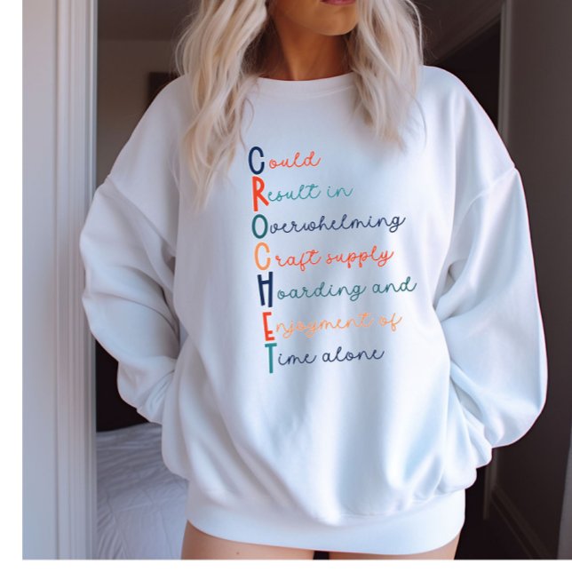 Sweatshirt Acrostique Crochet Lover (Créateur téléchargé)