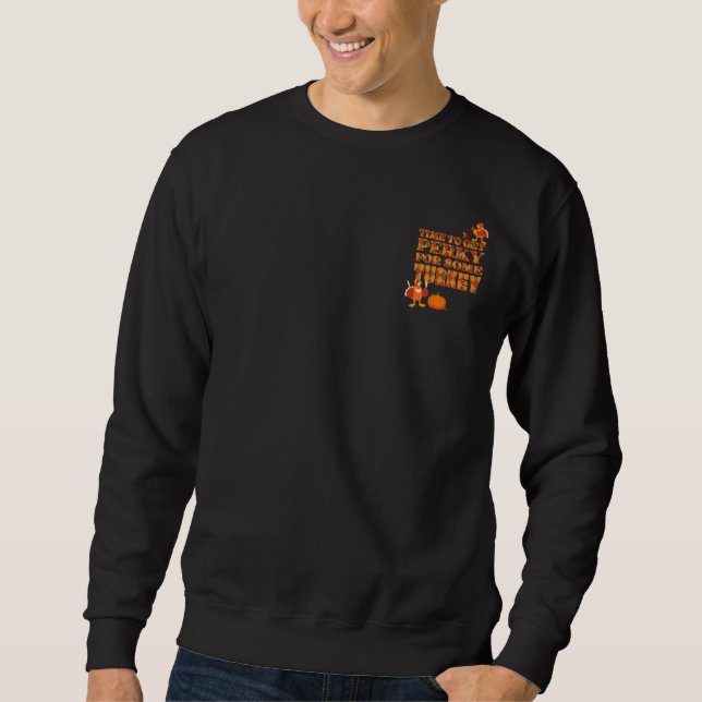 Sweatshirt Action de grâce PERKY POUR DINDE Carreaux (Devant)