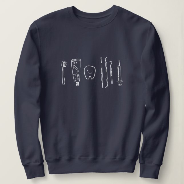 Sweatshirt Adjoint dentaire Dentiste Hygiéniste Étudiant (Design devant)