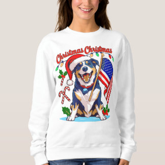 Sweatshirt adorable chien de Noël
