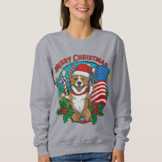 Sweatshirt adorable chien de Noël