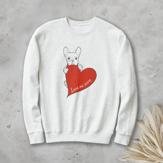 Sweatshirt Adorable Coeur de Chien de taureau Français