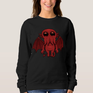 Sweatshirt Adorable Monstre de la mer de Cthulhu Rouge