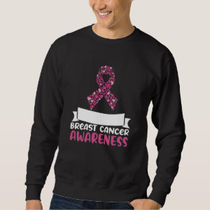 Sweatshirt Adorable Ruban rose Conscience du cancer du sein F