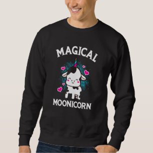 Sweatshirt Adorable Vache Unicorn Corne Glace Cone Crème Magi