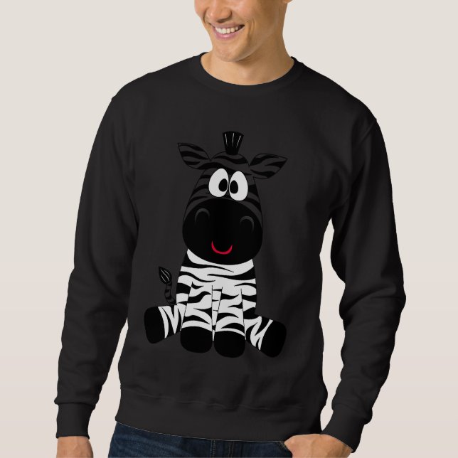 Sweatshirt Adorable Zebra Sitting Cute (Devant)
