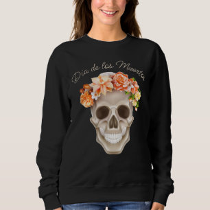Sweatshirt Adorables Jour du crâne mort Fleurs Calavara