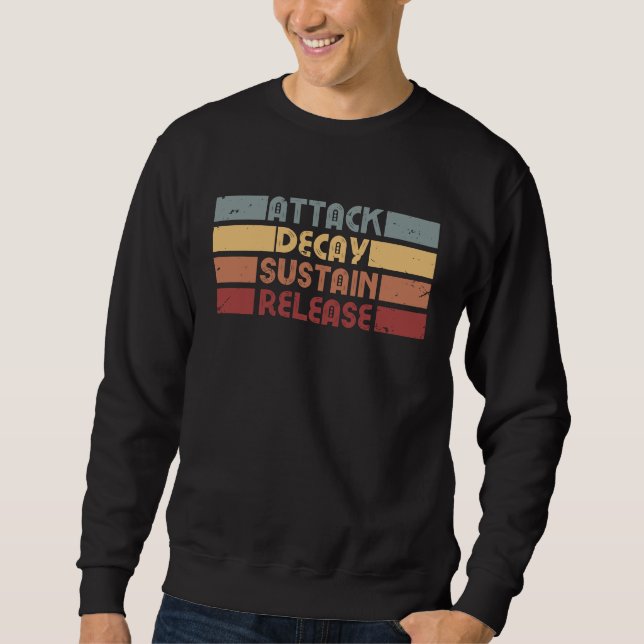 Sweatshirt ADSR Synth Synthesizer Retro Music (Devant)