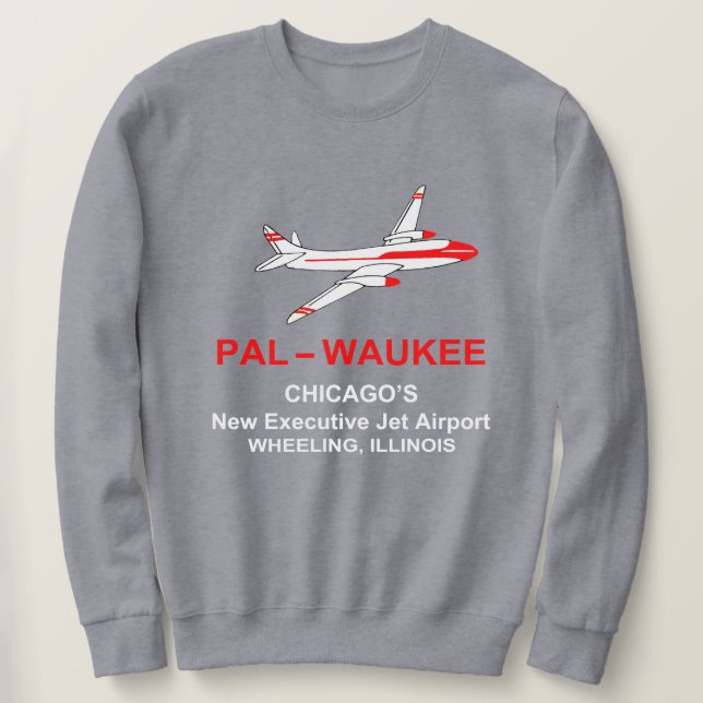 Sweatshirt Aéroport de Palwaukee, Roue, Illinois (Design devant)