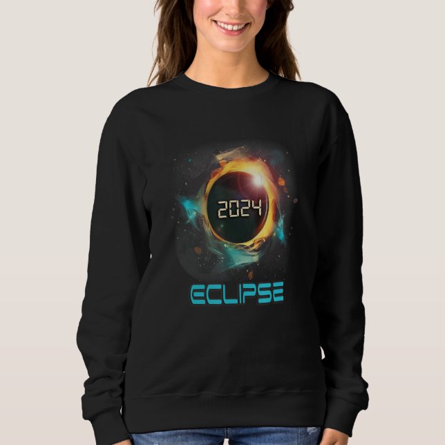 Sweatshirt Aesthetic Colorful Total Solar Eclipse 2024 (Devant)