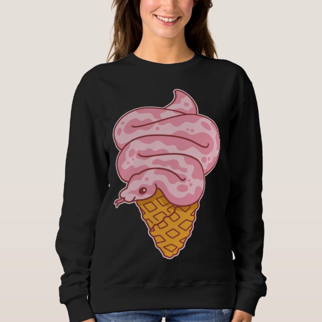 Sweatshirt Aesthetic Pink Snake Ice Cream (Devant)