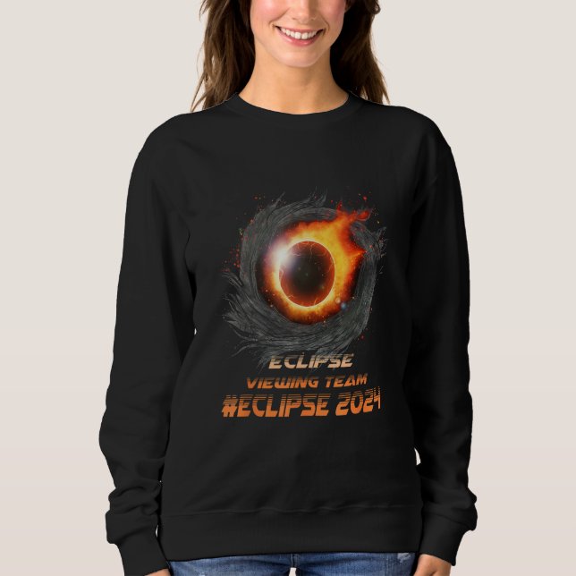 Sweatshirt Aesthetic Total Solar Eclipse Viewing Team 2024 (Devant)