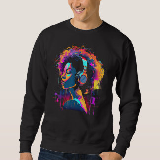 Sweatshirt African American Woman Black Girl Music Graffiti A